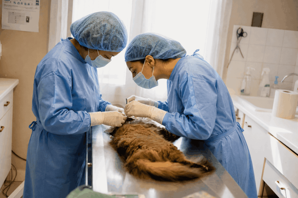 Chirurgie, clinique vétérinaire des Genêts Fleuris